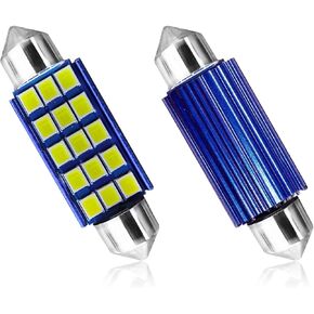 wuyaoyao 2PCS 578 LED Bulbs, 42mm 41mm 1.65in LED Light Bulbs, 6000K White Extremely Bright Interior Led Car Bulb, Car Interior Dome Map Door Lights Replacement 211-2 212-2 569 6411 6451 (2PCS) in Kuwait