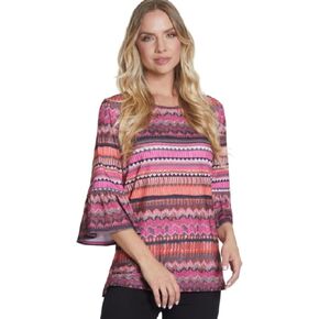 MULTIPLES Women's Three Quarters Flounce Sleeves Wide Neck Top in Saudi Arabia