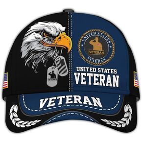 Veteran Baseball Cap – Military Veteran Hats, Patriotic Ball Cap, Adjustable Tactical Cap, Gift for Veterans Day, Bold Eagle in Saudi Arabia