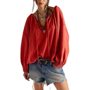 Women Long Puff Sleeve Front Tie Up Lace Trim Blouse Crop Tops Y2k Button Down Ruffle Hem Peplum Shirts Going Out in Kuwait