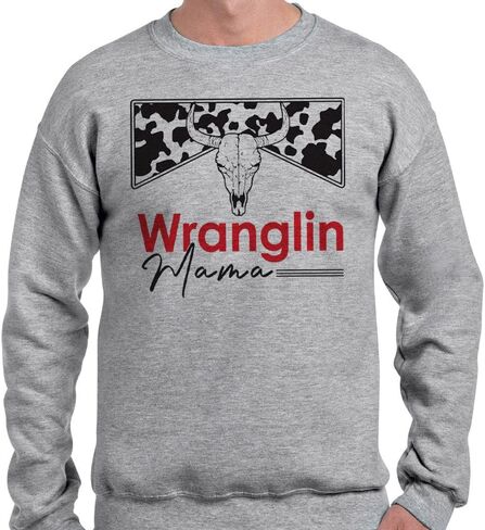 Teesandtankyou Wranglin Mama Sweatshirt للجنسين in Saudi Arabia