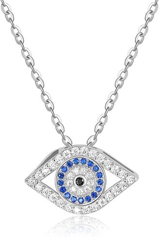 AENEAS Evil Eye Necklace Silver Turquoise Women Ojo Turco Dream Catcher-Shaped Jewelry Gift for Mothers Day Birthday Mom Wife in Saudi Arabia