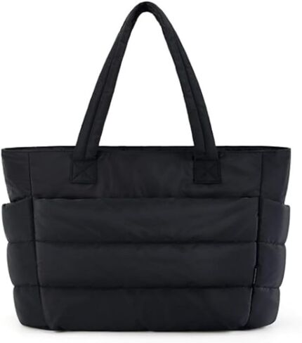 Tote Bag for Women, Quilted Tote bags with Pockets, Large-Capacity Lightweight Handbags for Work, Travel, Fitness in Saudi Arabia