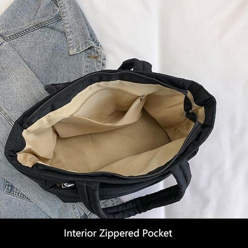 Tote Bag for Women, Quilted Tote bags with Pockets, Large-Capacity Lightweight Handbags for Work, Travel, Fitness in Saudi Arabia
