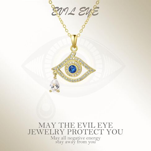 AENEAS Evil Eye Necklace Silver Turquoise Women Ojo Turco Dream Catcher-Shaped Jewelry Gift for Mothers Day Birthday Mom Wife in Saudi Arabia