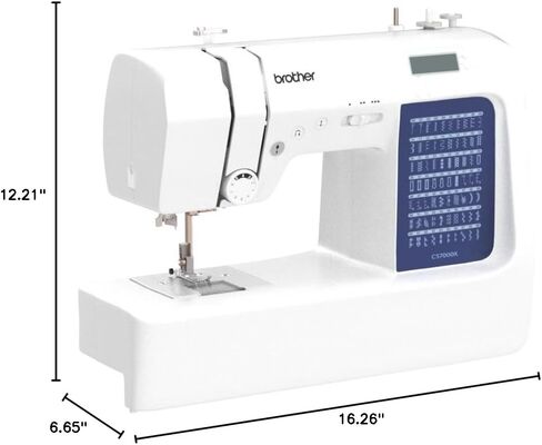 Brother CS7000X Computerized Sewing and Quilting Machine, and 5300A Hard Plastic Storage and Carry Case, SASEW6 Premium Sewing Thread 6-Pack Included in Saudi Arabia