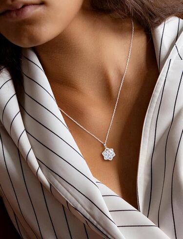 Six Leaf Clover Birthstone Necklaces for Women White Gold Plated Sterling Silver Opal/Sapphire/Emerald/Ruby/Aquamarine Lab Diamond Cz Flower Necklace Chains in Saudi Arabia
