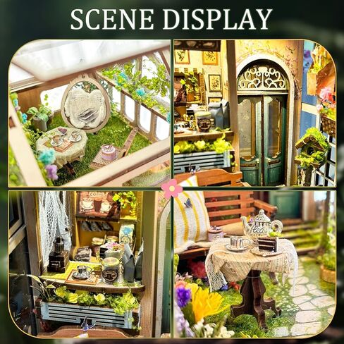 CRIOLPO Book Nook Kit - مجموعة منزل مصغر لبيت الدمية الخشبية، طقم مصغر لزوايا الكتب للبالغين والمراهقين، مجموعات إدراج رف الكتب الخشبية ثلاثية الأبعاد مع مستشعر LED ضوء كنيسة العهد in Kuwait