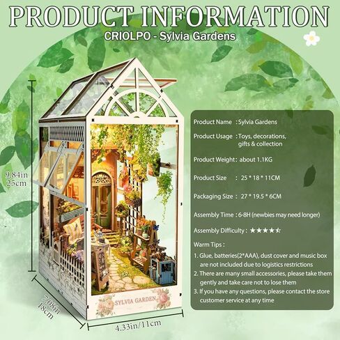 CRIOLPO Book Nook Kit - مجموعة منزل مصغر لبيت الدمية الخشبية، طقم مصغر لزوايا الكتب للبالغين والمراهقين، مجموعات إدراج رف الكتب الخشبية ثلاثية الأبعاد مع مستشعر LED ضوء كنيسة العهد in Kuwait