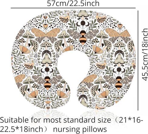 Boyoung Stretchy Nursing Pillow Covers Ultra Soft Slipcovers for Breastfeeding for Baby Girls Boys, Feeding Pillow Cover Fits Standard Infant Support Pillows Nursing Pillow Case, Medium (7912156) in Saudi Arabia