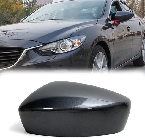 غطاء غطاء مرآة المرآة الخلفية للسيارة لـ Mazda 6 2014-2016 Covers (Gray ، يسار) in Kuwait