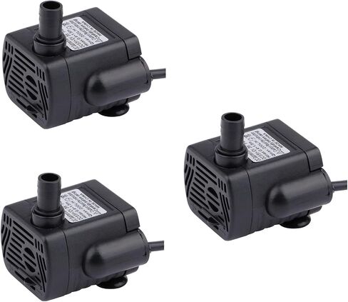 Driew 3W DC 3.5-8V USB Water Pump with Power Cord, 3 Pack Solar Mini Submersible,Brushless,Waterproof (USB Water Pump White) in Saudi Arabia