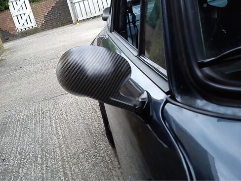 IJdmtoy Matte Black California Rally Rally Motorsport Style Universal Oval View View Side Mirrors متوافقة مع الرياضة أو السيارات في الشوارع in Kuwait