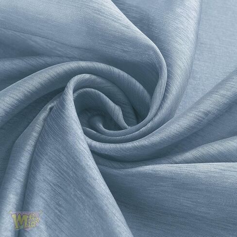 Luxury Window Sheer Elegant Voile Curtain Scarf for Home, Birthday Party, Wedding Decoration, 1 Panel 54" W x 216" L, Quite Blue in Saudi Arabia