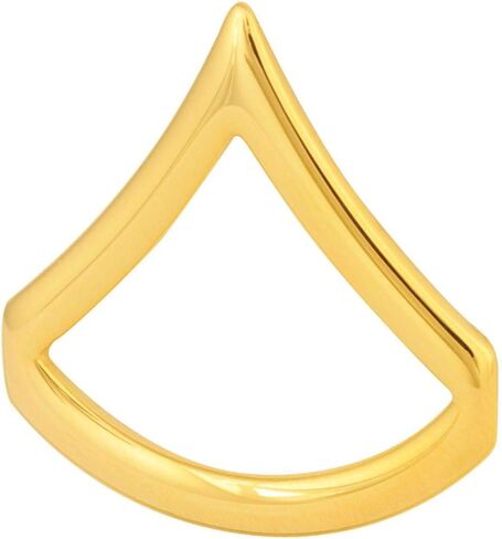 Army chevron rank gold plated: Enlisted: PFC E-3 PV3 Priced per pair in Saudi Arabia