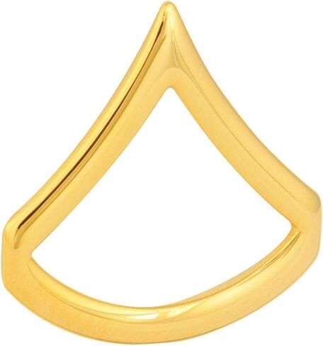 Army chevron rank gold plated: Enlisted: PFC E-3 PV3 Priced per pair in Saudi Arabia