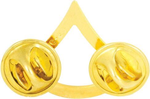 Army chevron rank gold plated: Enlisted: PFC E-3 PV3 Priced per pair in Saudi Arabia