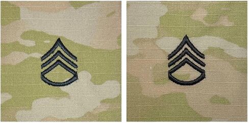 Army Embroidered OCP Sew on Rank Insignia: Staff Sergeant in Saudi Arabia
