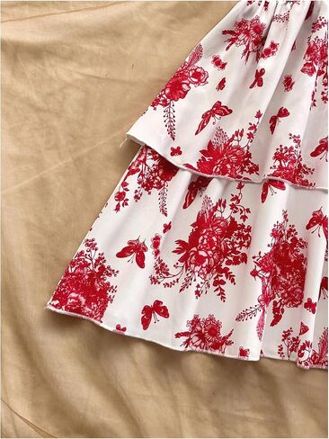 SOLY HUX Sundresses Boho Halter v الرقبة الخلف الكشكش تدفق الصيف شاطئ Mini Dress in Saudi Arabia