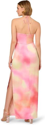 Adrianna Papell Women's Printed Sateen Long Dress in Saudi Arabia