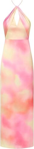 Adrianna Papell Women's Printed Sateen Long Dress in Saudi Arabia