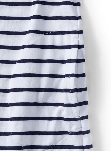 Lands' End Women's Cotton Jersey Notch Neck Dress with Soutache in Kuwait