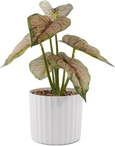 1pc Artificial Plant Faux Greenery Leaf Small Potted Realistic Fake Plants for Home Bathroom Window Sill Table Office Shelf Desk Decor in Saudi Arabia