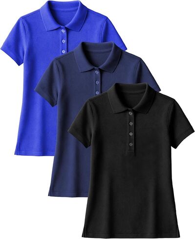 Andrew Scott Women's Golf Polo Shirts | Ultra Soft Quick Dry V Neck Button Collar Tops| Multi Packs & Colors in Saudi Arabia