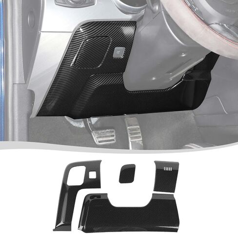 Voodonala for Ford Mustang 2015-2023 Center Cover Under Side Cover Kits متوافقة مع Mustang 2015-2023 (ألياف الكربون الأسود ، ABS ، 4pcs) in Saudi Arabia