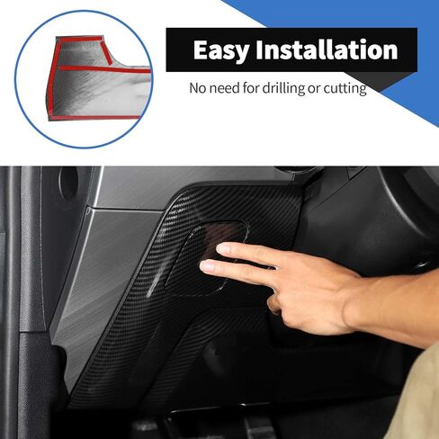 Voodonala for Ford Mustang 2015-2023 Center Cover Under Side Cover Kits متوافقة مع Mustang 2015-2023 (ألياف الكربون الأسود ، ABS ، 4pcs) in Saudi Arabia