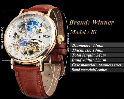 FORSINING Automatic Mechanical Watch, Self Winding Skeleton Watch for Mens, Mechanical Tourbillon Steampunk Fashion Men Watch Date Day Dress Watch Gift for Men in Saudi Arabia