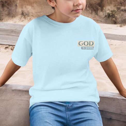 KEEVICI Boys God is Good Shirt Christian Faith Shirts for Kids Jesus Beach Palm Tree Hawaiian Tshirt Graphic Tees Cotton Tops in Saudi Arabia