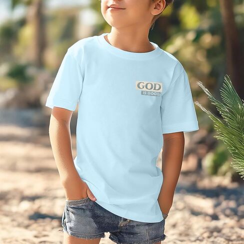 KEEVICI Boys God is Good Shirt Christian Faith Shirts for Kids Jesus Beach Palm Tree Hawaiian Tshirt Graphic Tees Cotton Tops in Saudi Arabia