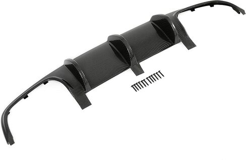 KUAFU Rear Bumper Diffuser Compatible with 2008-2011 Mercedes Benz W204 C180 C200 C250 C300 C350 Sport C63 AMG Spoiler Wing Big Shark Fin Carbon Fiber Color in Saudi Arabia