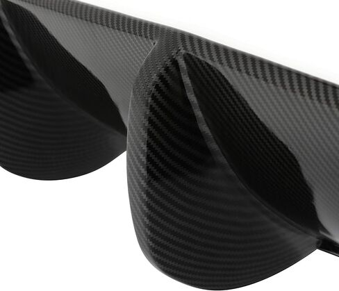 KUAFU Rear Bumper Diffuser Compatible with 2008-2011 Mercedes Benz W204 C180 C200 C250 C300 C350 Sport C63 AMG Spoiler Wing Big Shark Fin Carbon Fiber Color in Saudi Arabia