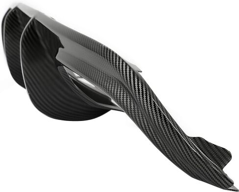 KUAFU Rear Bumper Diffuser Compatible with 2008-2011 Mercedes Benz W204 C180 C200 C250 C300 C350 Sport C63 AMG Spoiler Wing Big Shark Fin Carbon Fiber Color in Saudi Arabia