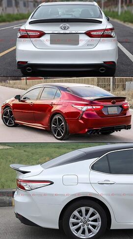 Painted Gloss Black High Kick Duckbill Rear Trunk Lid Spoiler Wing Compatible for 2018-2023 Toyota Camry LE XLE SE XSE Hybrid in Saudi Arabia