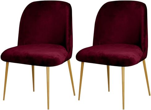 6 Pack Velvet Curved Back Chair Covers Modern Accent Mid Century Short Back Armless Chair Slipcovers for Room Furniture Protector in Saudi Arabia