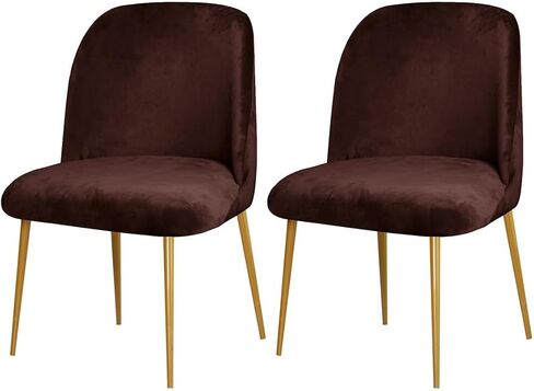 6 Pack Velvet Curved Back Chair Covers Modern Accent Mid Century Short Back Armless Chair Slipcovers for Room Furniture Protector in Saudi Arabia