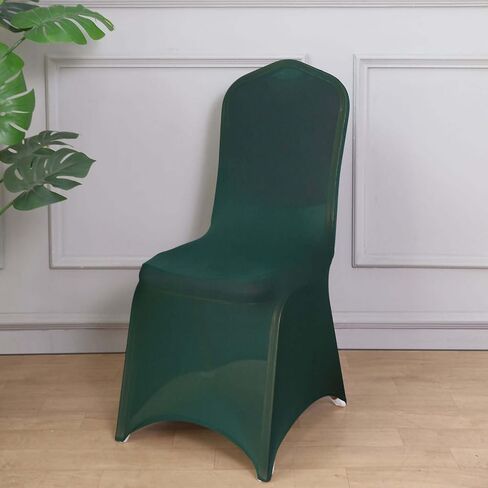 efavormart 100 PCS Hunter Green Stepranty Spandex Croach Croach Coards for Party Dining Banquet Outdoor Event Covering Sludings in Kuwait