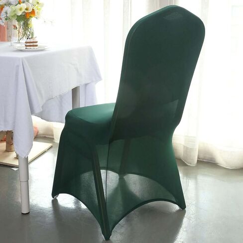 efavormart 100 PCS Hunter Green Stepranty Spandex Croach Croach Coards for Party Dining Banquet Outdoor Event Covering Sludings in Kuwait