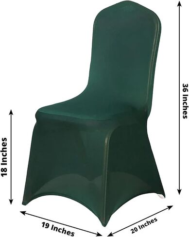 efavormart 100 PCS Hunter Green Stepranty Spandex Croach Croach Coards for Party Dining Banquet Outdoor Event Covering Sludings in Kuwait
