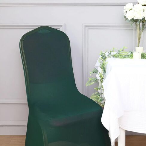 efavormart 100 PCS Hunter Green Stepranty Spandex Croach Croach Coards for Party Dining Banquet Outdoor Event Covering Sludings in Kuwait