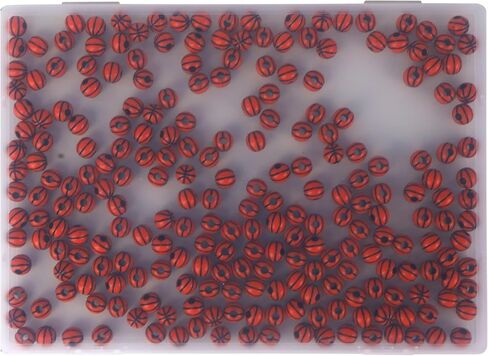Iconikal 240-Count Acrylic Beads, 12mm Round Plastic Craft Beads for Bracelets, Necklaces, Keychains & Lanyards (Softball) in Saudi Arabia