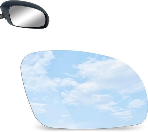 TOEMIRR Mirror Glass Passenger Right Side fit for 2001-2010 Volkswagen Beetle with Adhesive Convex No Backing Plate in Saudi Arabia