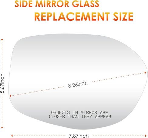 Right Passenger Side Mirror Glass Compatible with 2014 2015 2016 2017 Honda Odyssey Rear View Side Mirror Replace 76203-TK8-A51 / 76203-TK8-A41 in Saudi Arabia