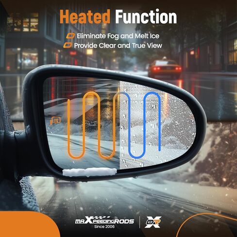 maXpeedingrods Passenger Side Heated Mirror Glass Replacement for Toyota Sequoia 2008-2017, for Toyota Tundra 2007-2020 879060C020 View Side Mirror Glass with Rear Holdder in Saudi Arabia