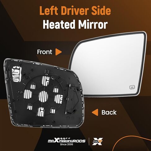 maXpeedingrods Passenger Side Heated Mirror Glass Replacement for Toyota Sequoia 2008-2017, for Toyota Tundra 2007-2020 879060C020 View Side Mirror Glass with Rear Holdder in Saudi Arabia