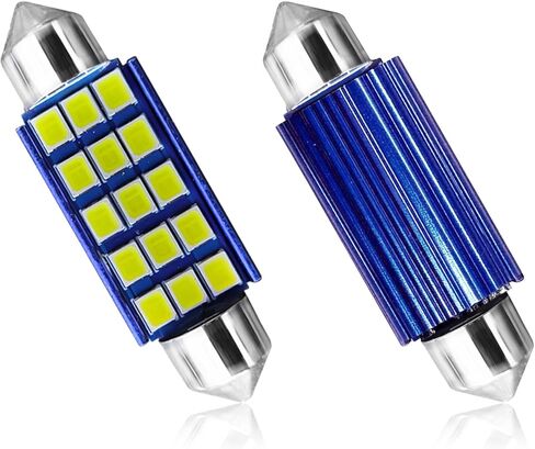 Wuyaoyao 2pcs 578 مصابيح LED ، 42 مم 41 مم 1.65 بوصة مصابيح LED LED ، 6000K أبيض لمبة السيارة LED INDIOR ، السيارة الداخلية للسيارة استبدال أضواء باب الخريطة 211-2 212-2 569 6411 6451 (2PCS) in Kuwait