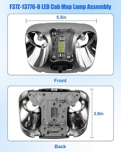 F37Z-13776-B LED Cab Map Lamp Assembly with Cover Fit for Ford Ranger 1993-2004, Interior Roof Headliner Dome Map Light Lamp Ceiling Overhead Reading Lights Replace F37Z13776B F67Z-13783-AA F67Z13783A in Saudi Arabia